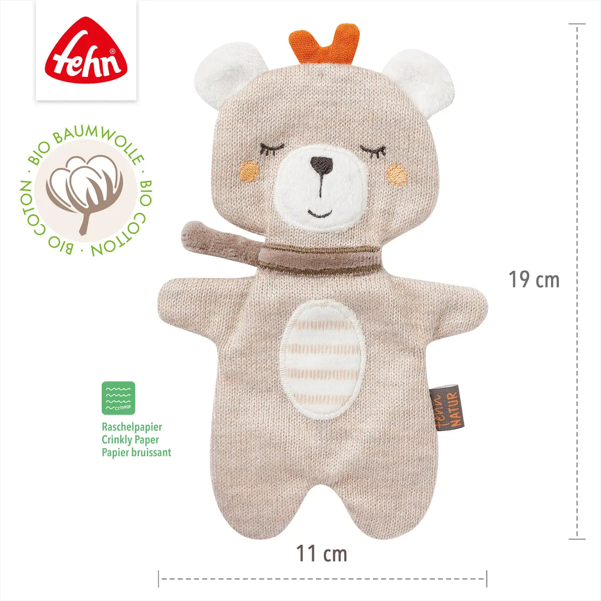Knister-Teddy Fehnnatur - Activity-Rascheltier