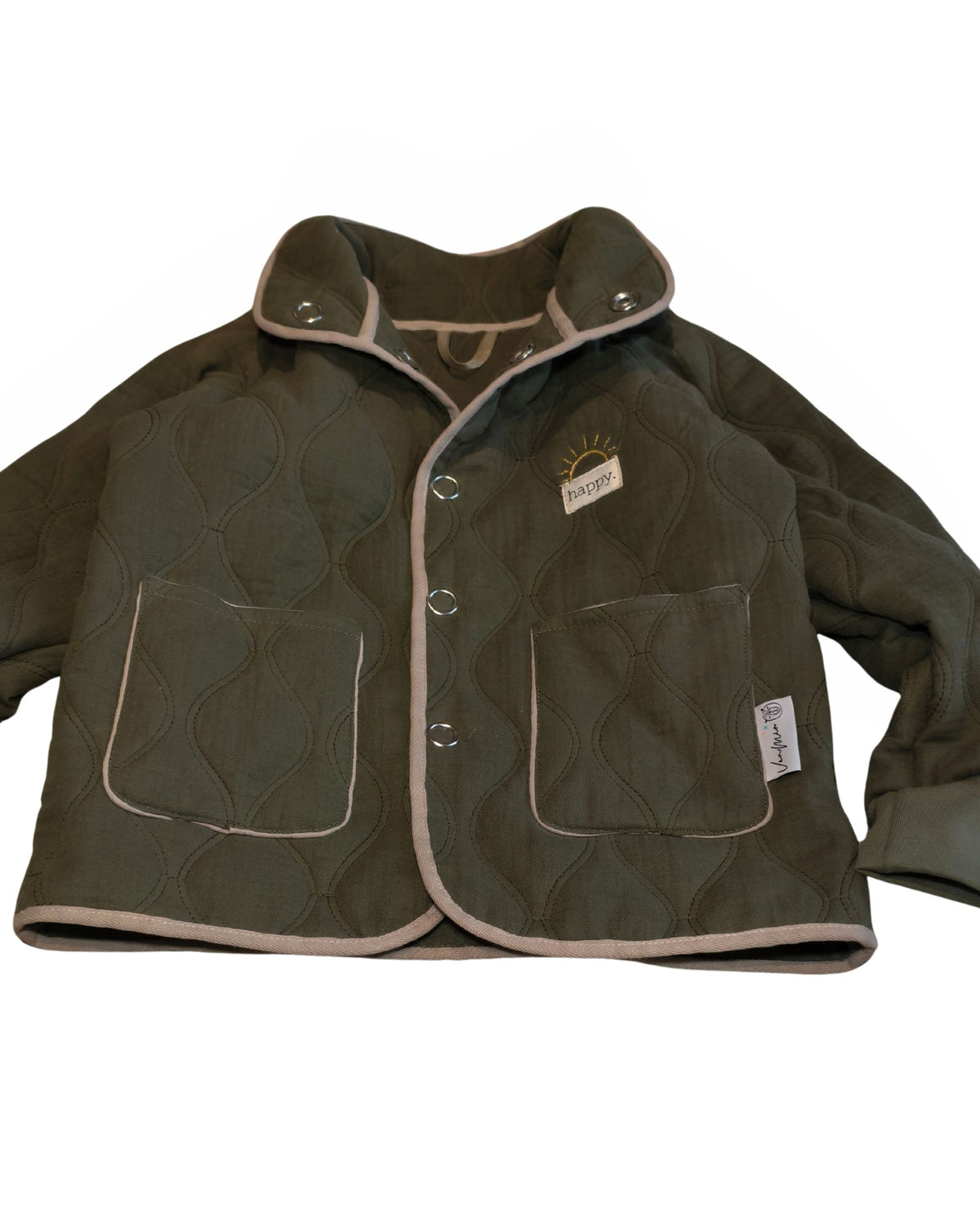 Jacke für den Übergang, Steppjacke aus Musselin, olive