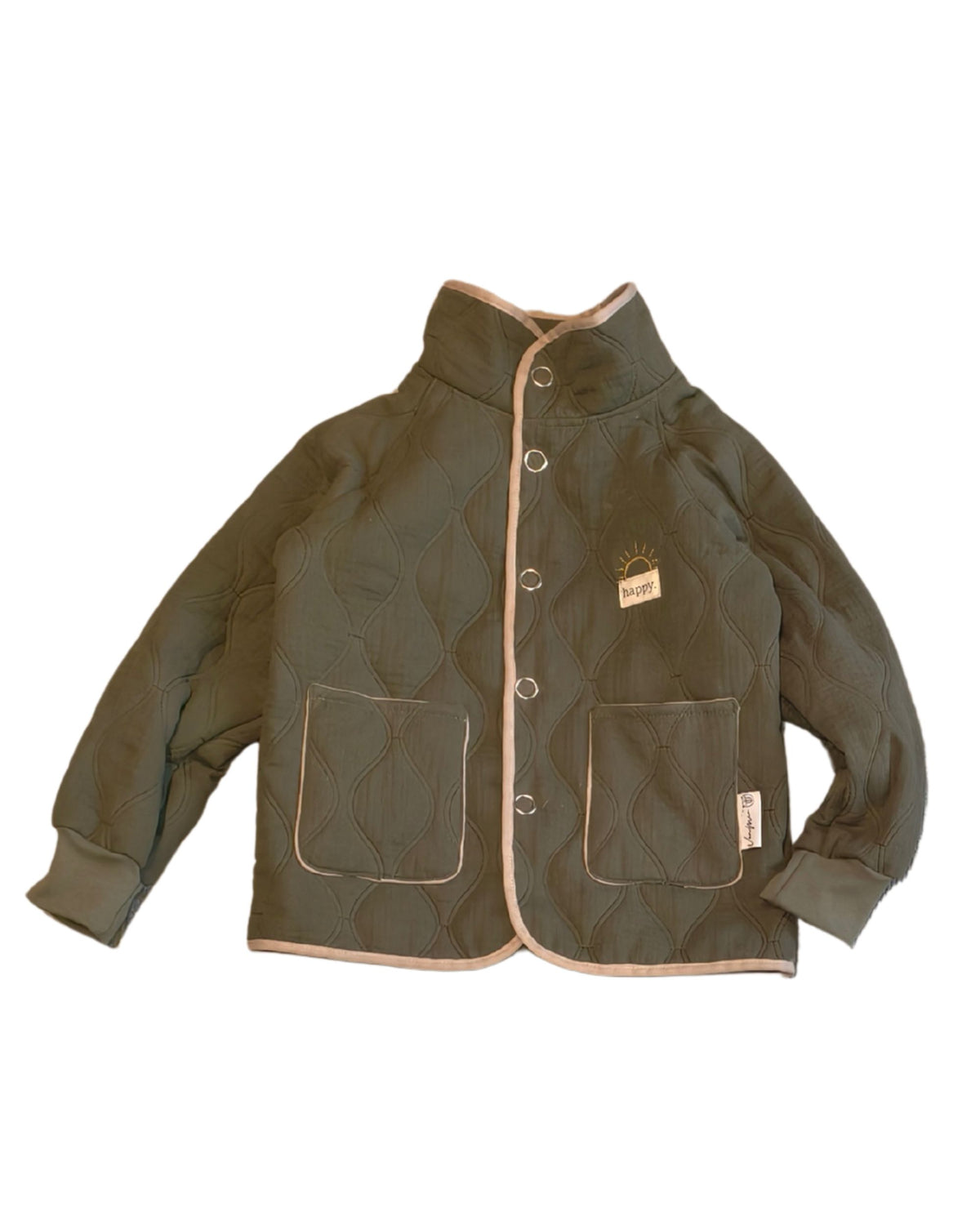 Jacke für den Übergang, Steppjacke aus Musselin, olive