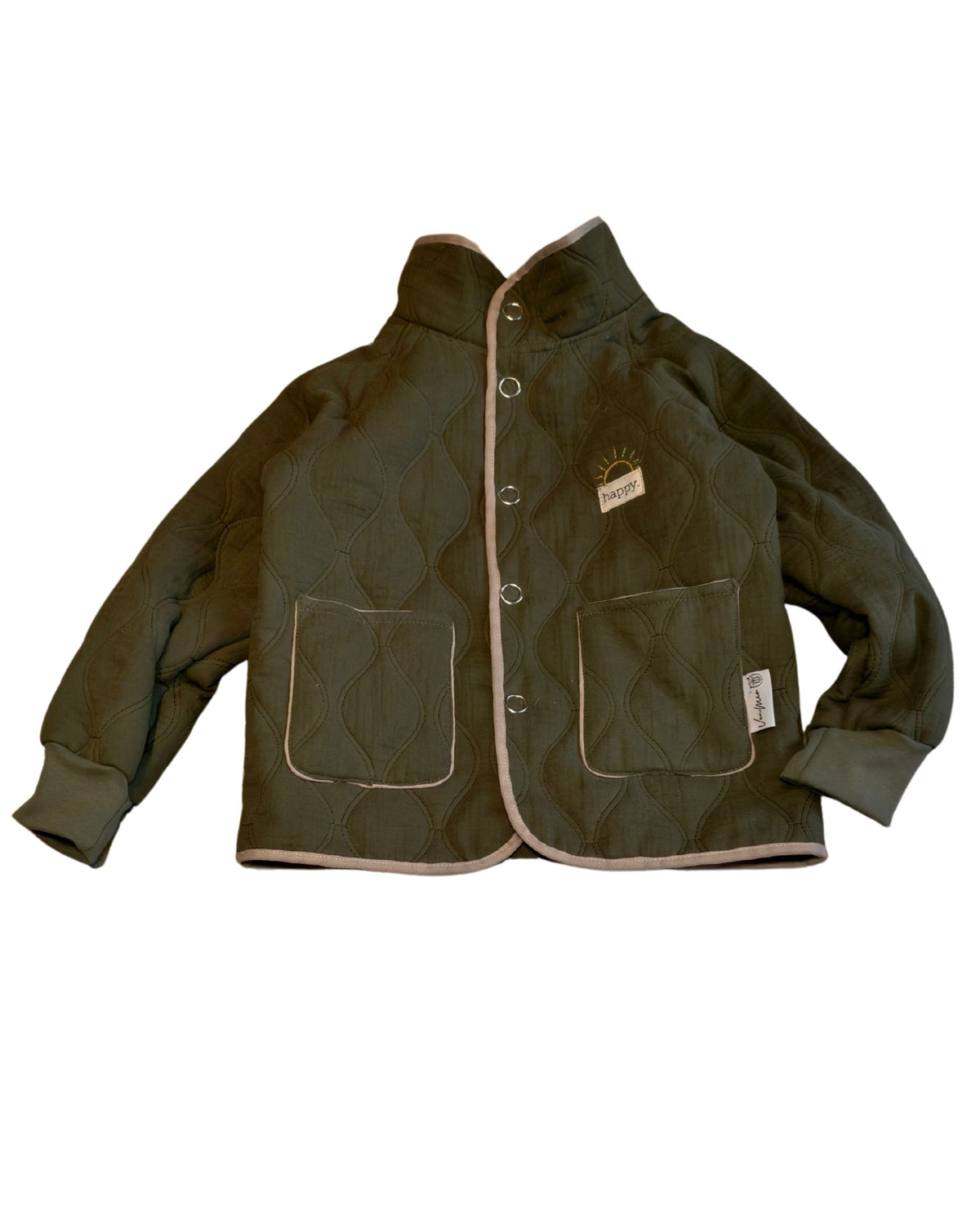 Jacke für den Übergang, Steppjacke aus Musselin, olive