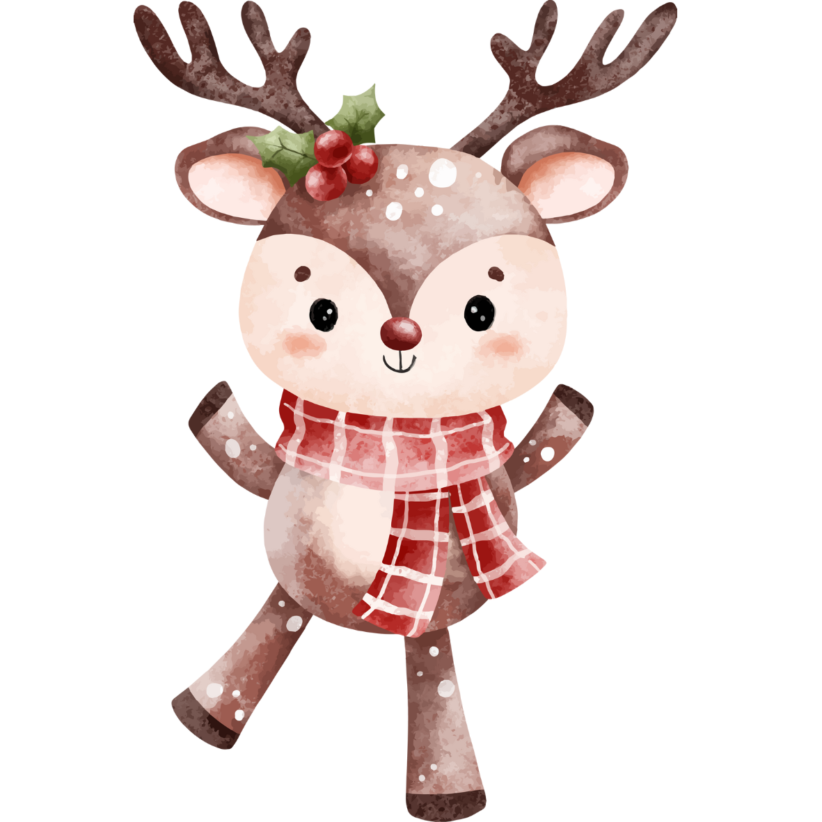 Bügelbild Weihnachtselch steht