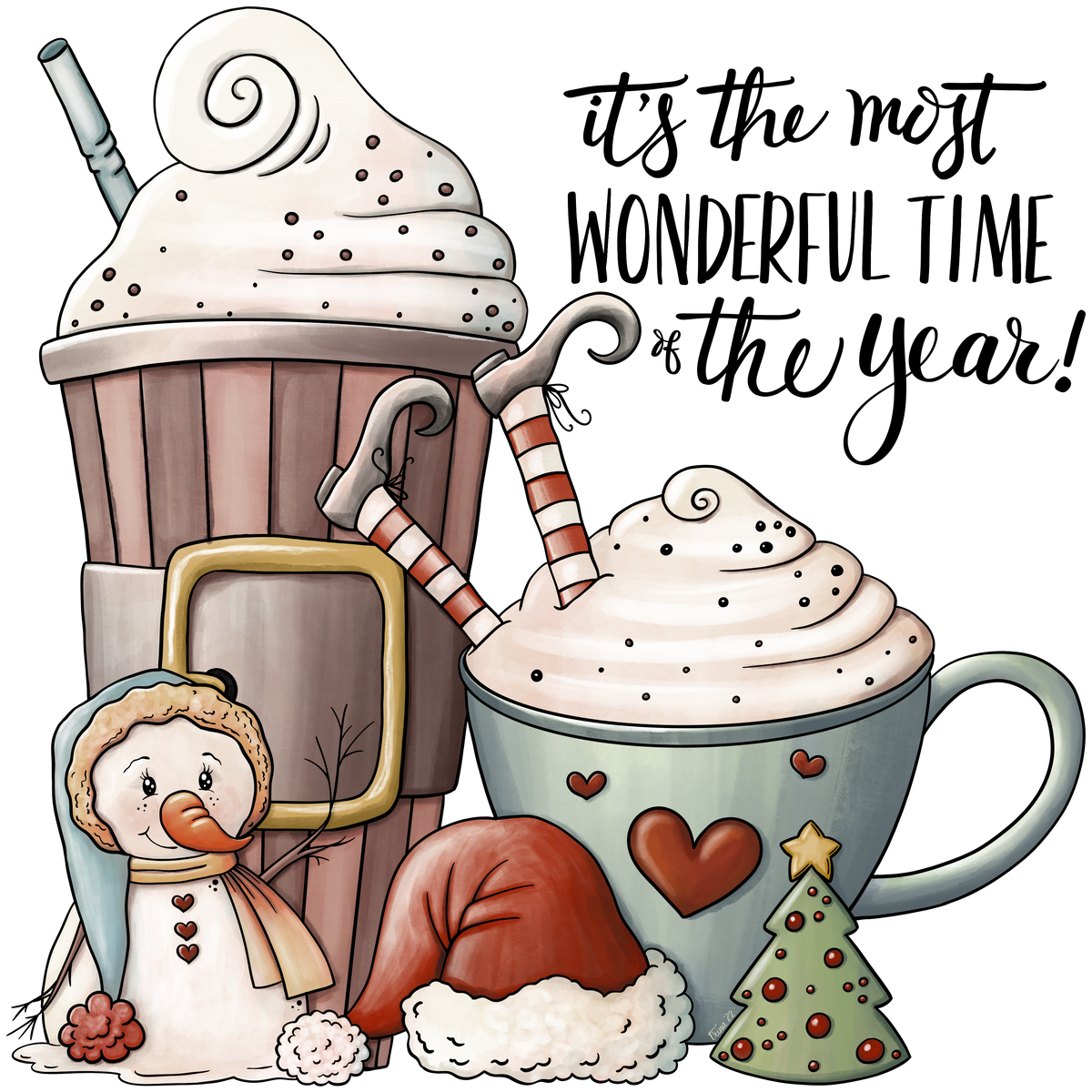 Bügelbild Weihnachts - Collage