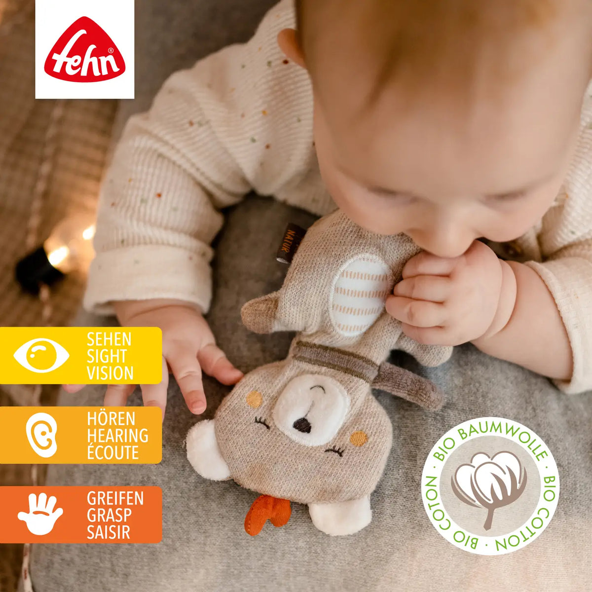 Knister-Teddy Fehnnatur - Activity-Rascheltier
