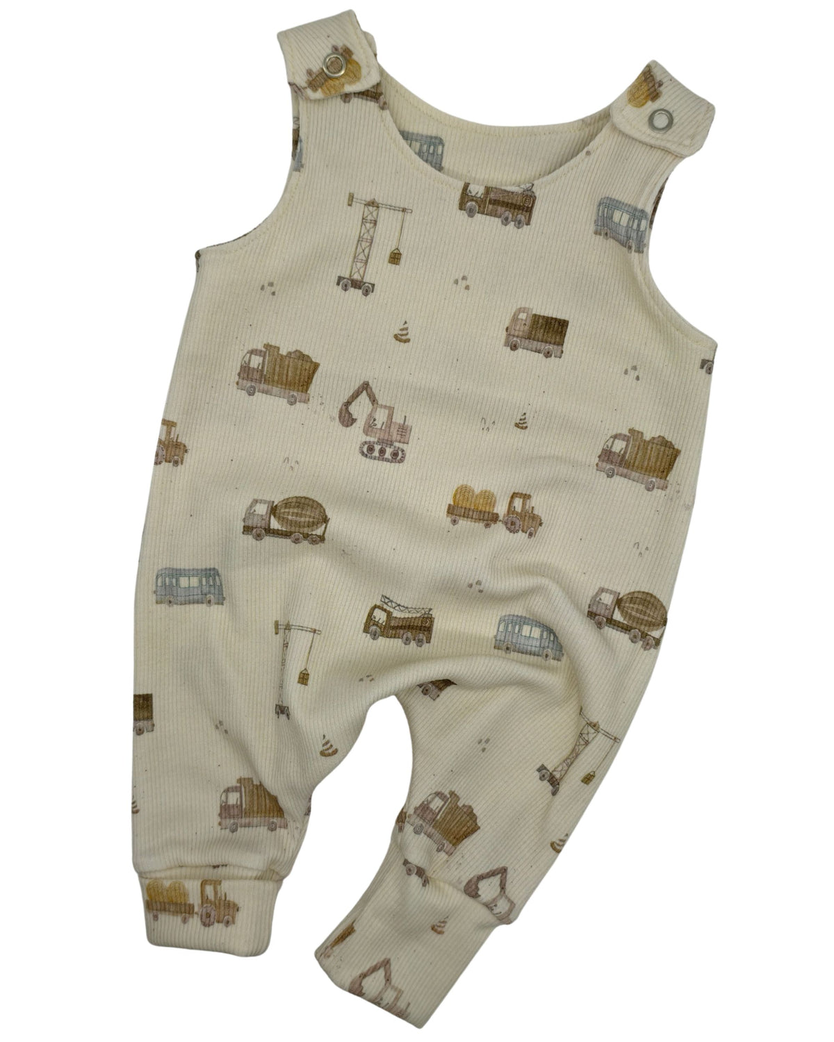 Strampler Baufahrzeuge, beige