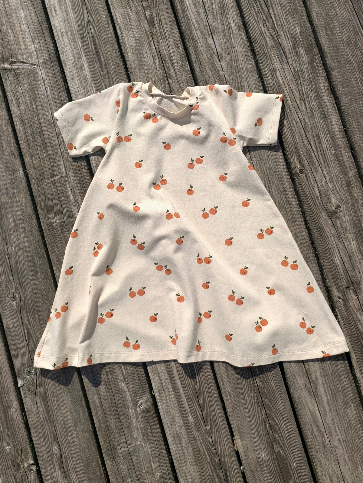 Kleid beige, Orange
