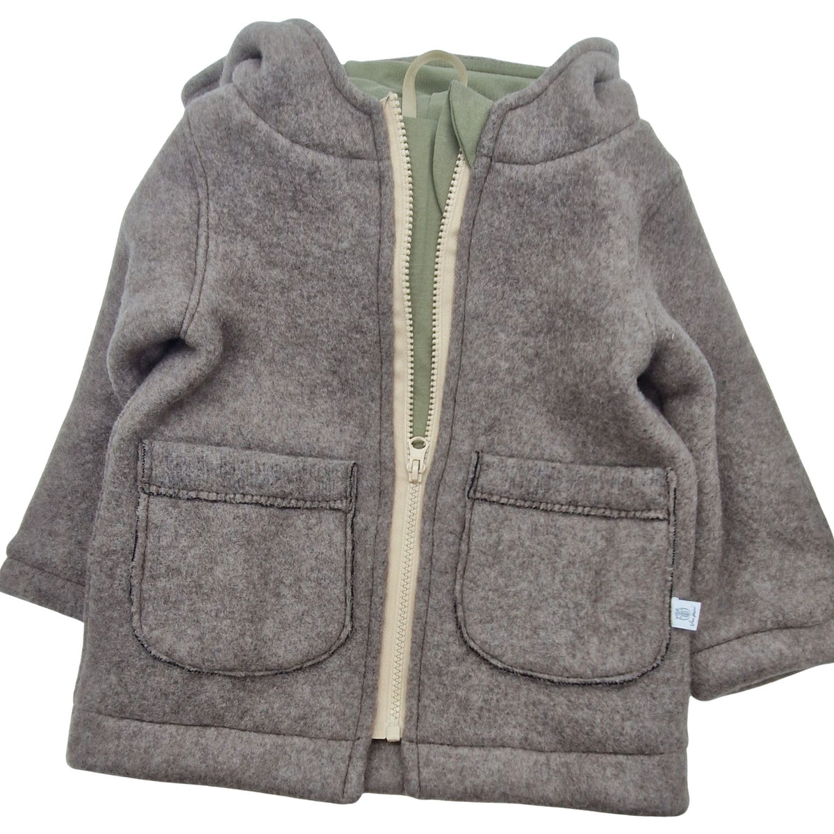 Jacke, Merinofleece, beige