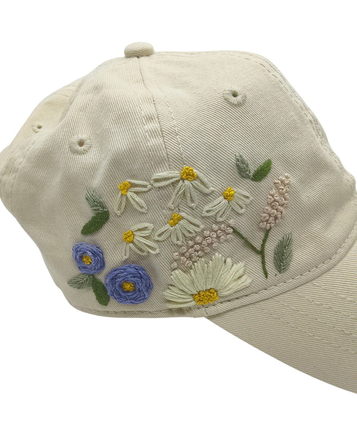 Kappe bestickt, beige