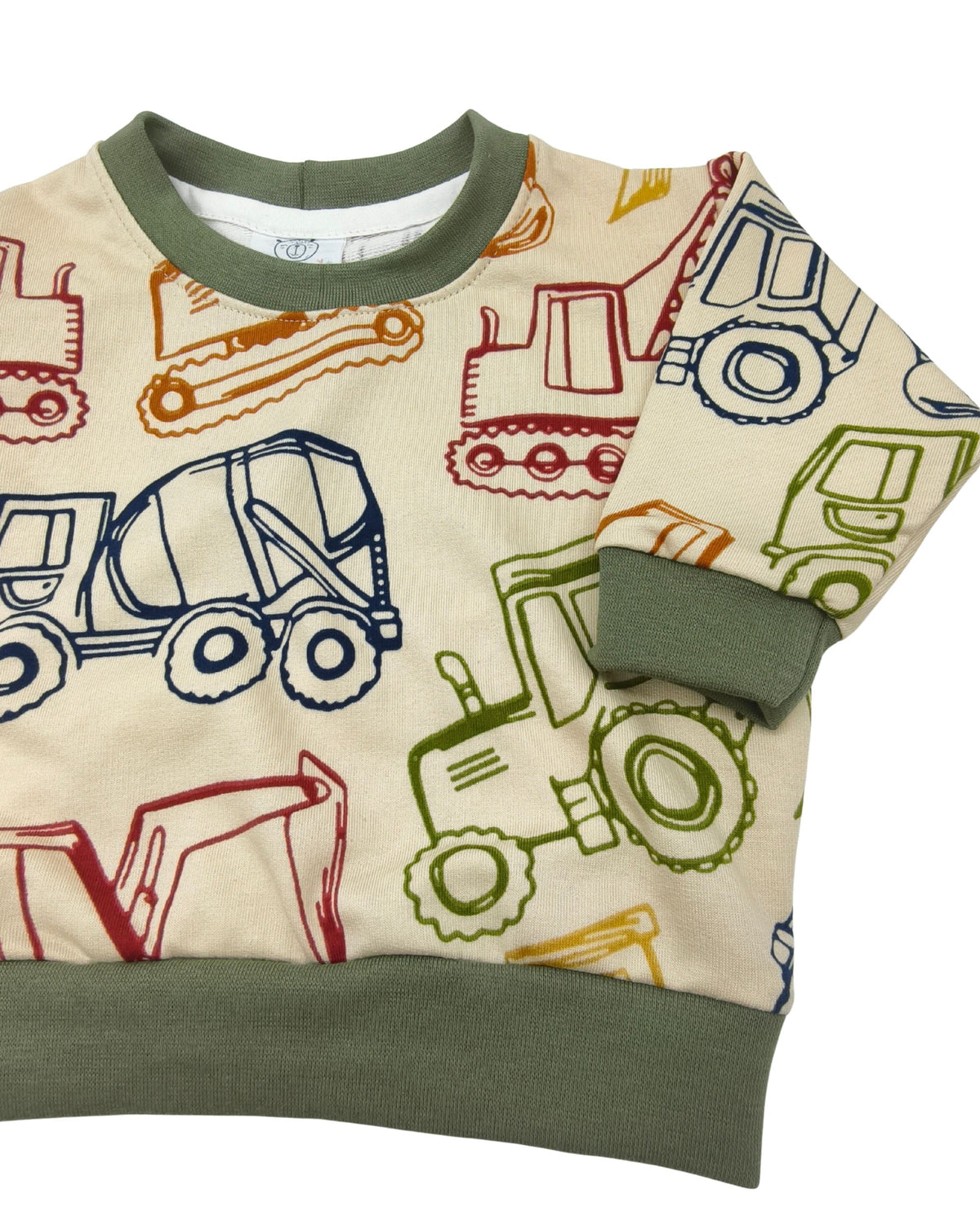 Sweater hellbraun, Baufahrzeuge