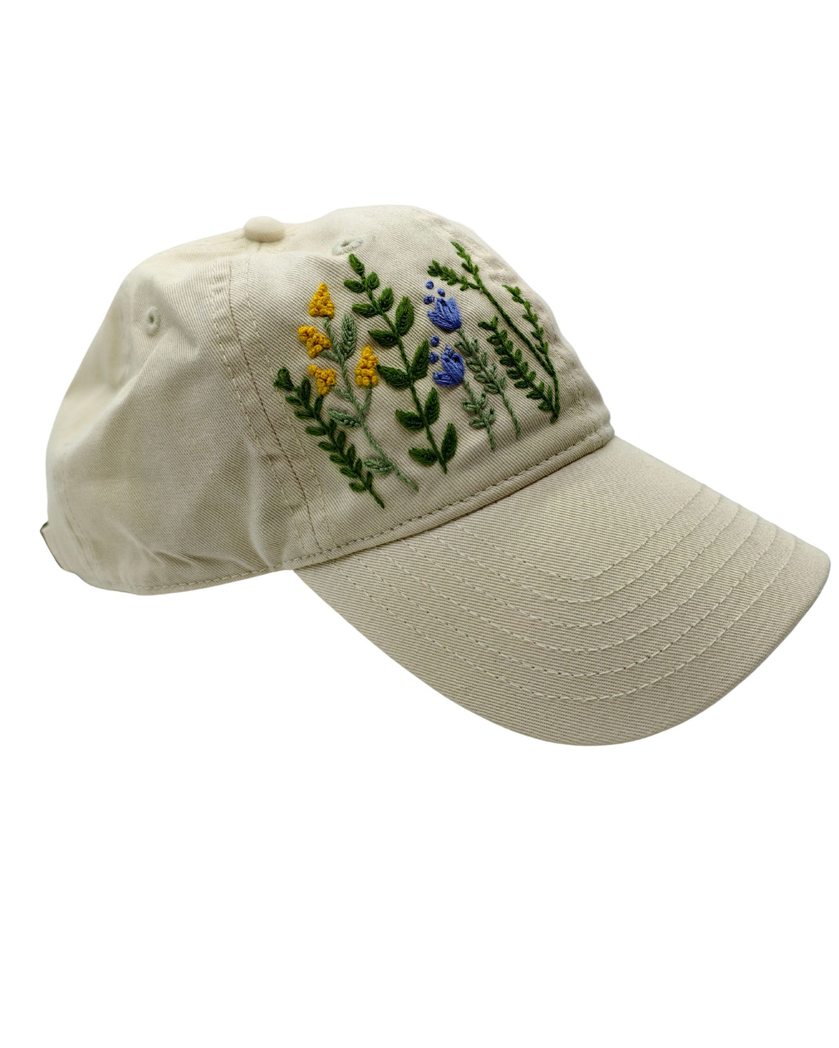 Kappe bestickt, beige
