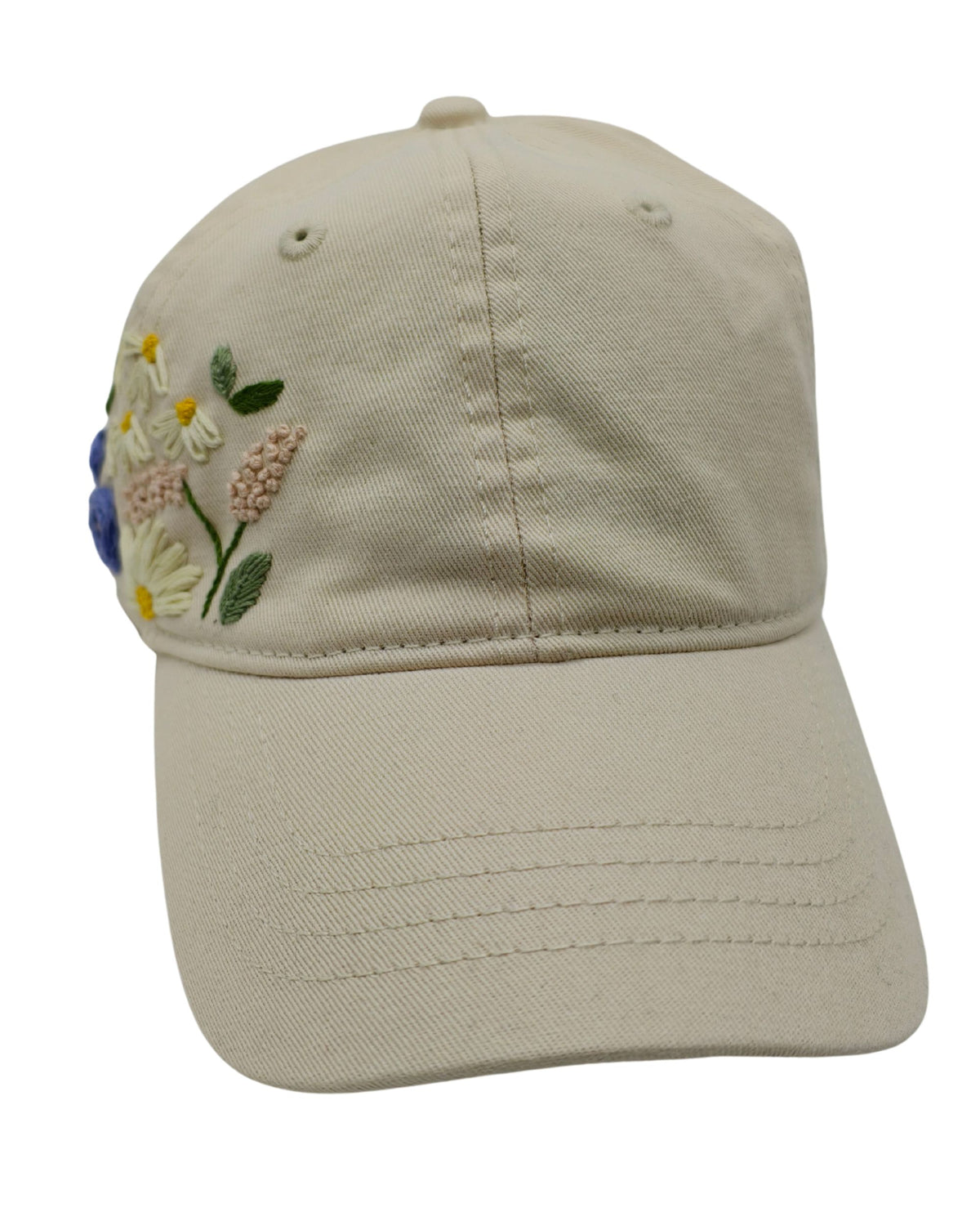 Kappe bestickt, beige