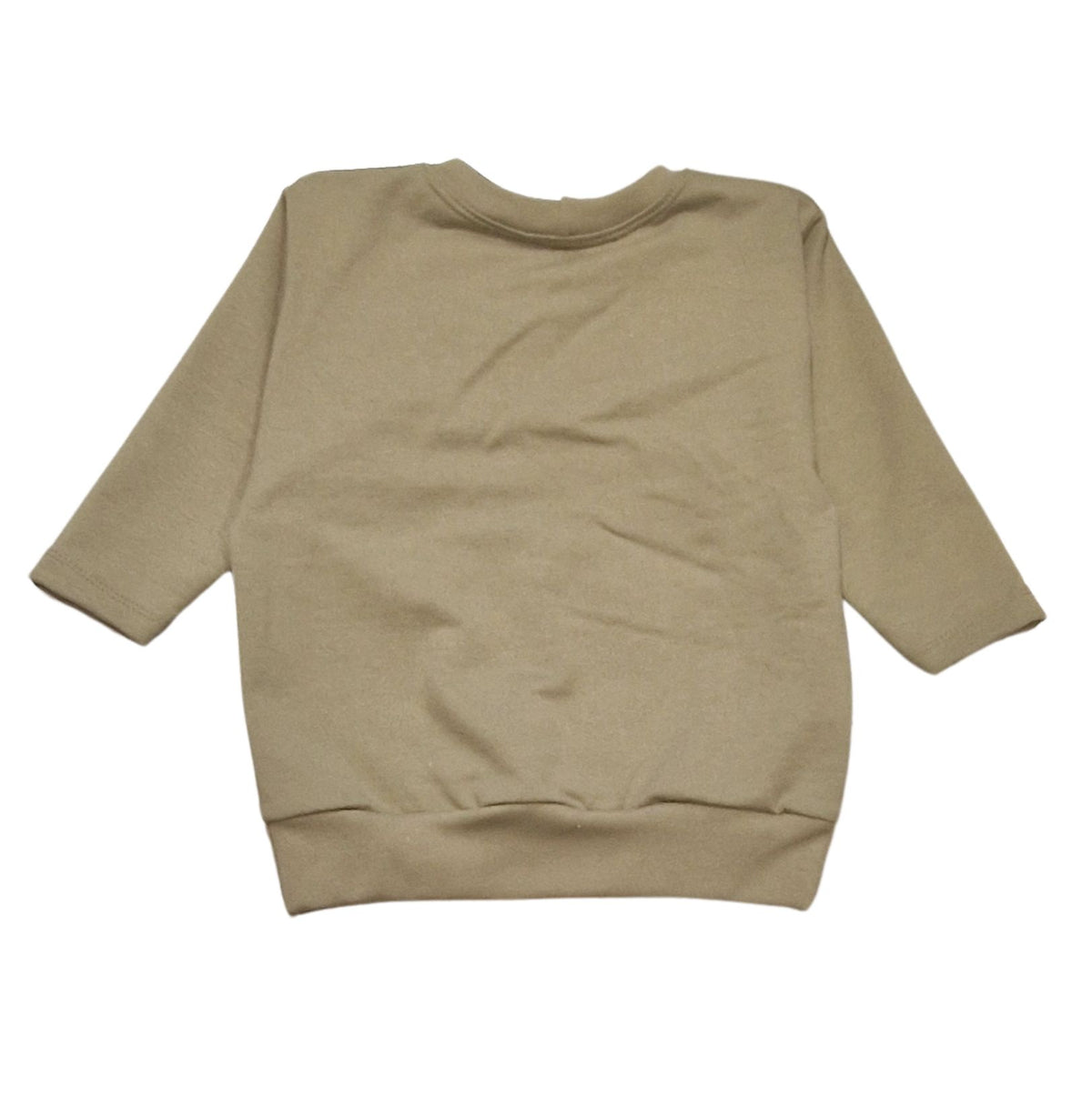 Sweater olive, Rabe bestickt