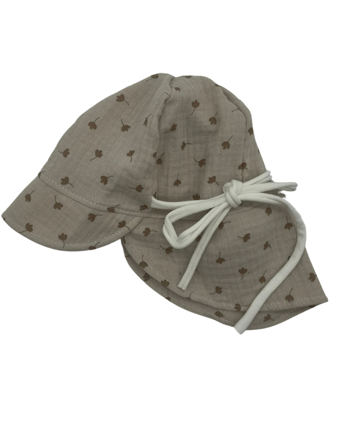 Sommerhut beige, Blätter, einlagig