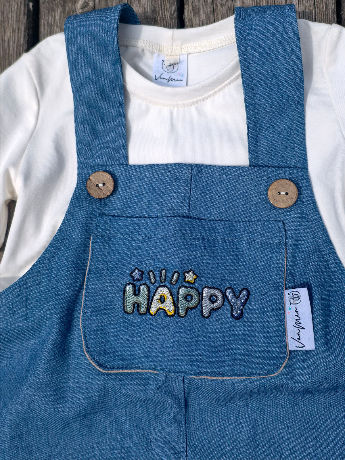Latzhose "Happy", blau
