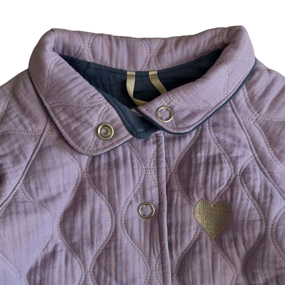 Jacke gefüttert, Übergang, Steppjacke aus Musselin, flieder