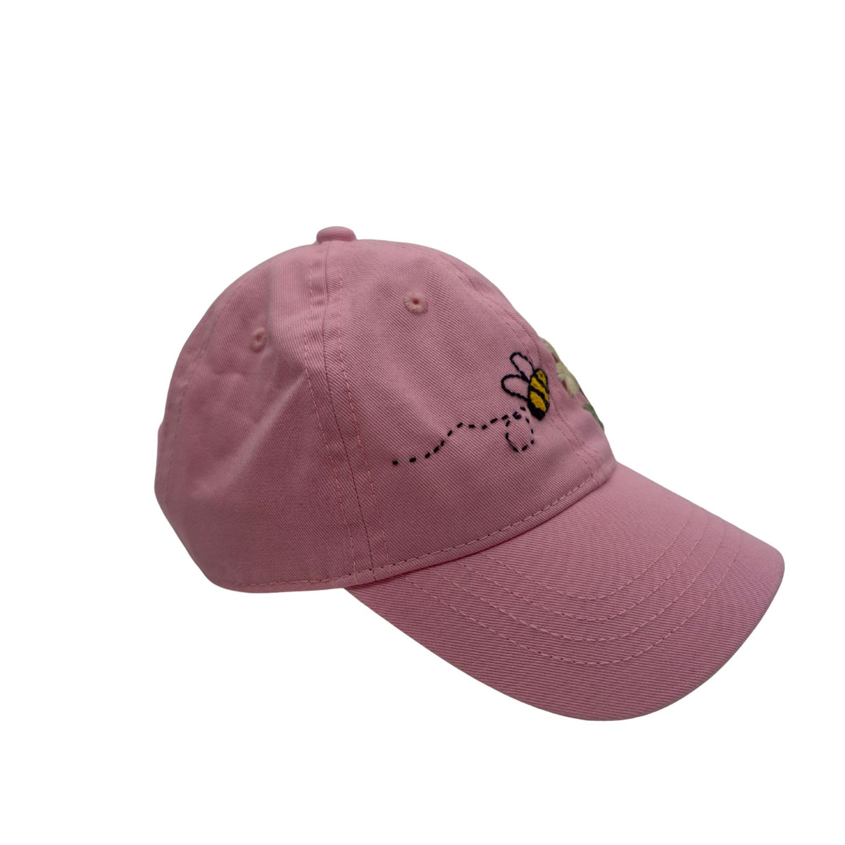 Kappe bestickt, rosa Biene