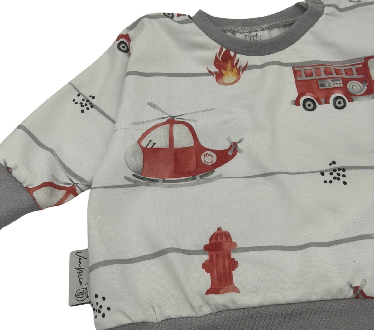 Sweatshirt weiß, Feuerwehr