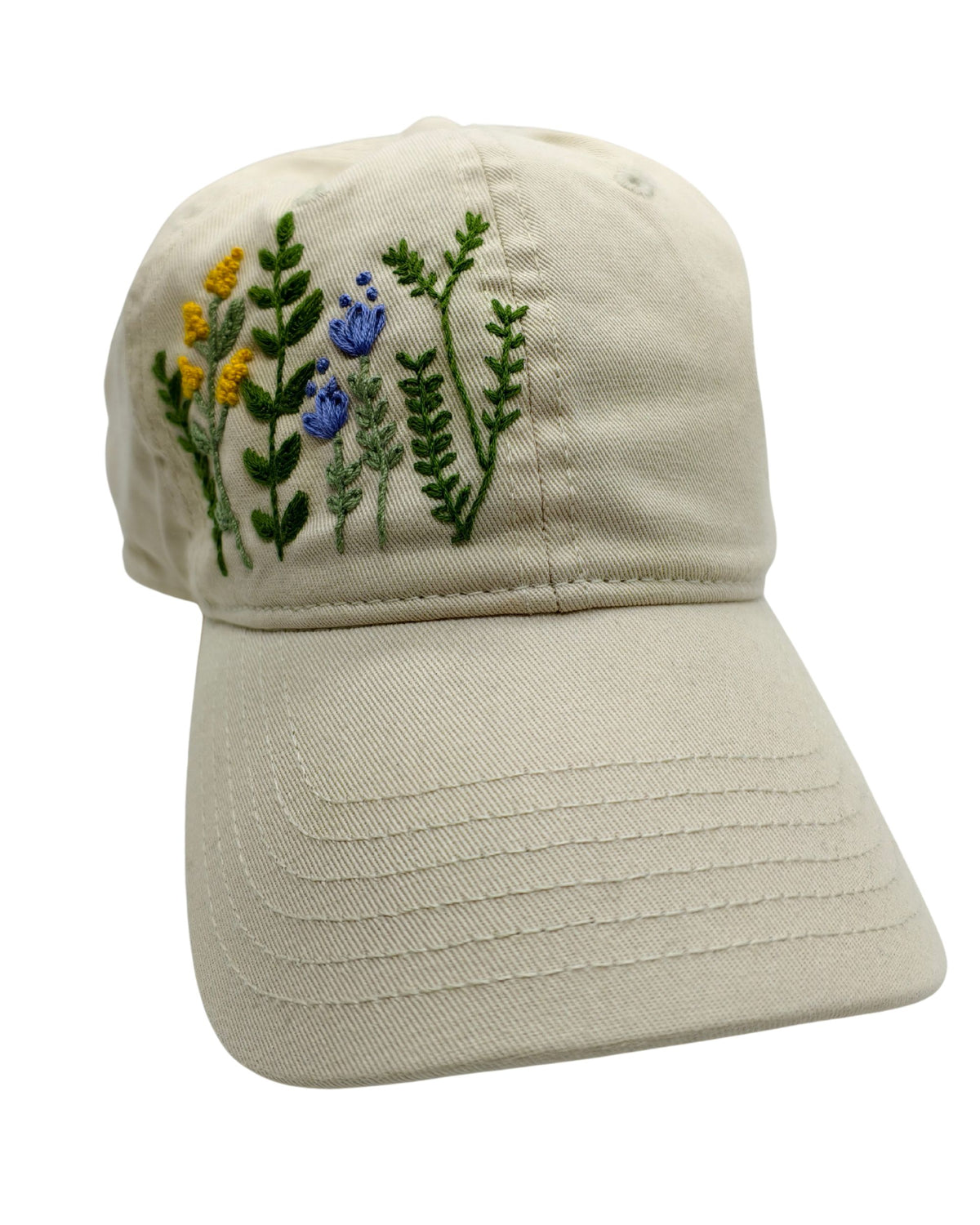 Kappe bestickt, beige