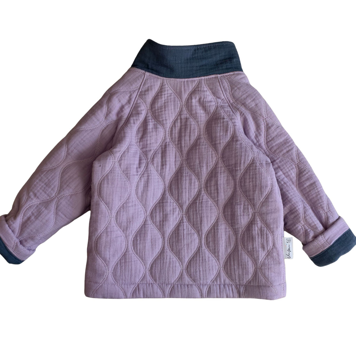 Jacke gefüttert, Übergang, Steppjacke aus Musselin, flieder