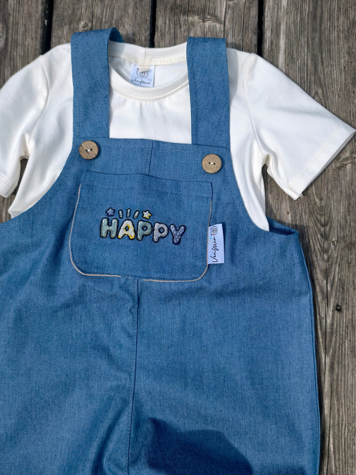 Latzhose "Happy", blau