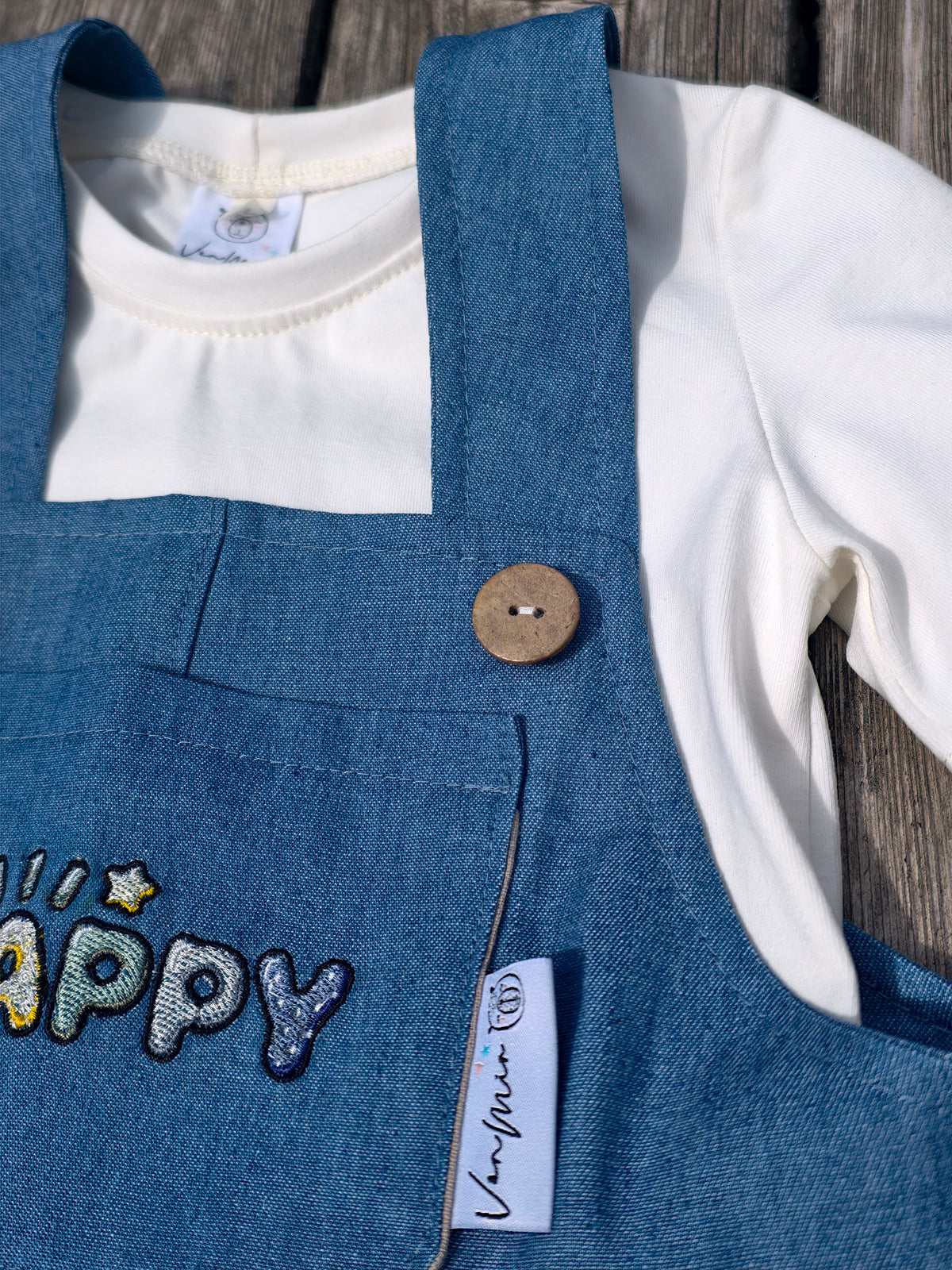 Latzhose "Happy", blau