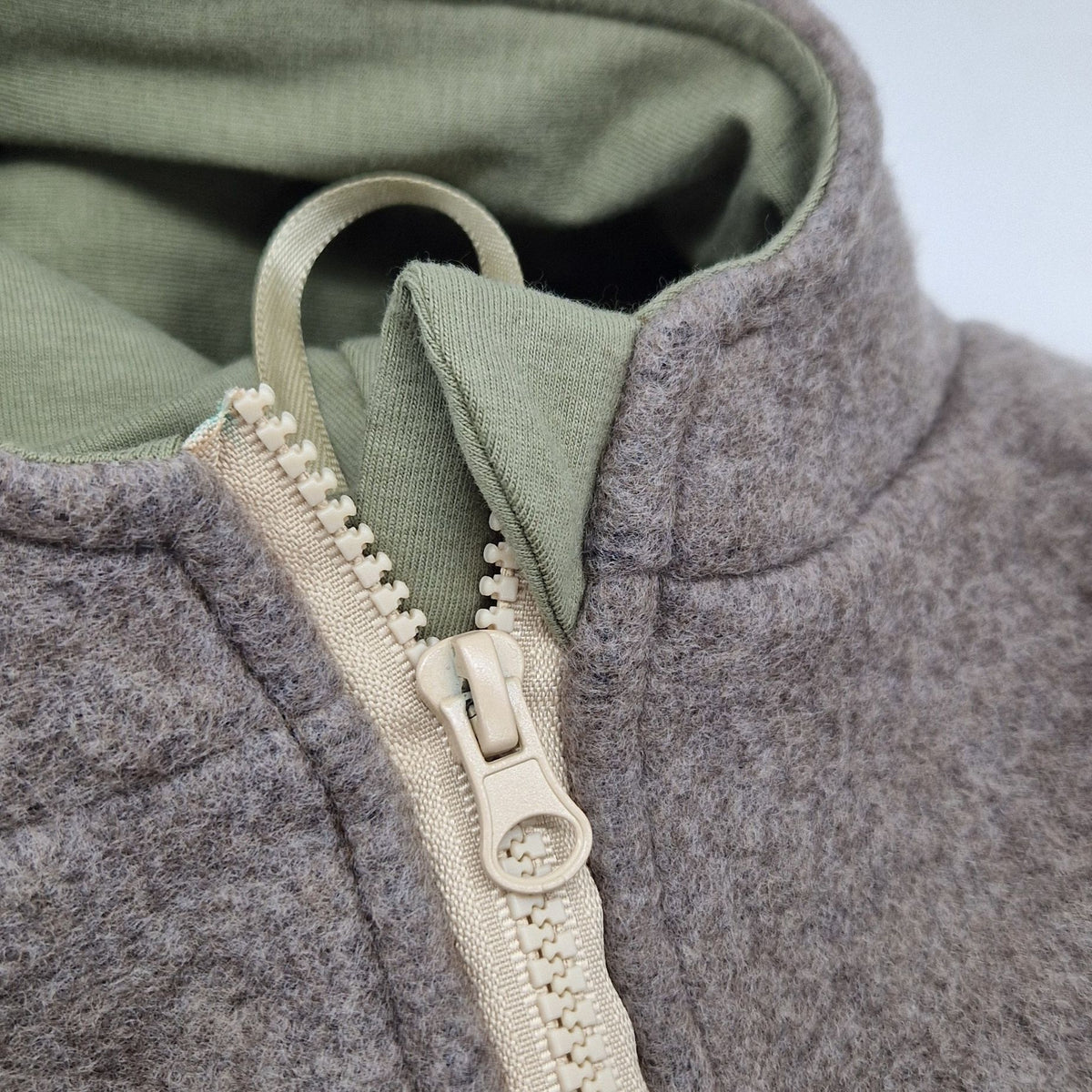 Jacke, Merinofleece, beige