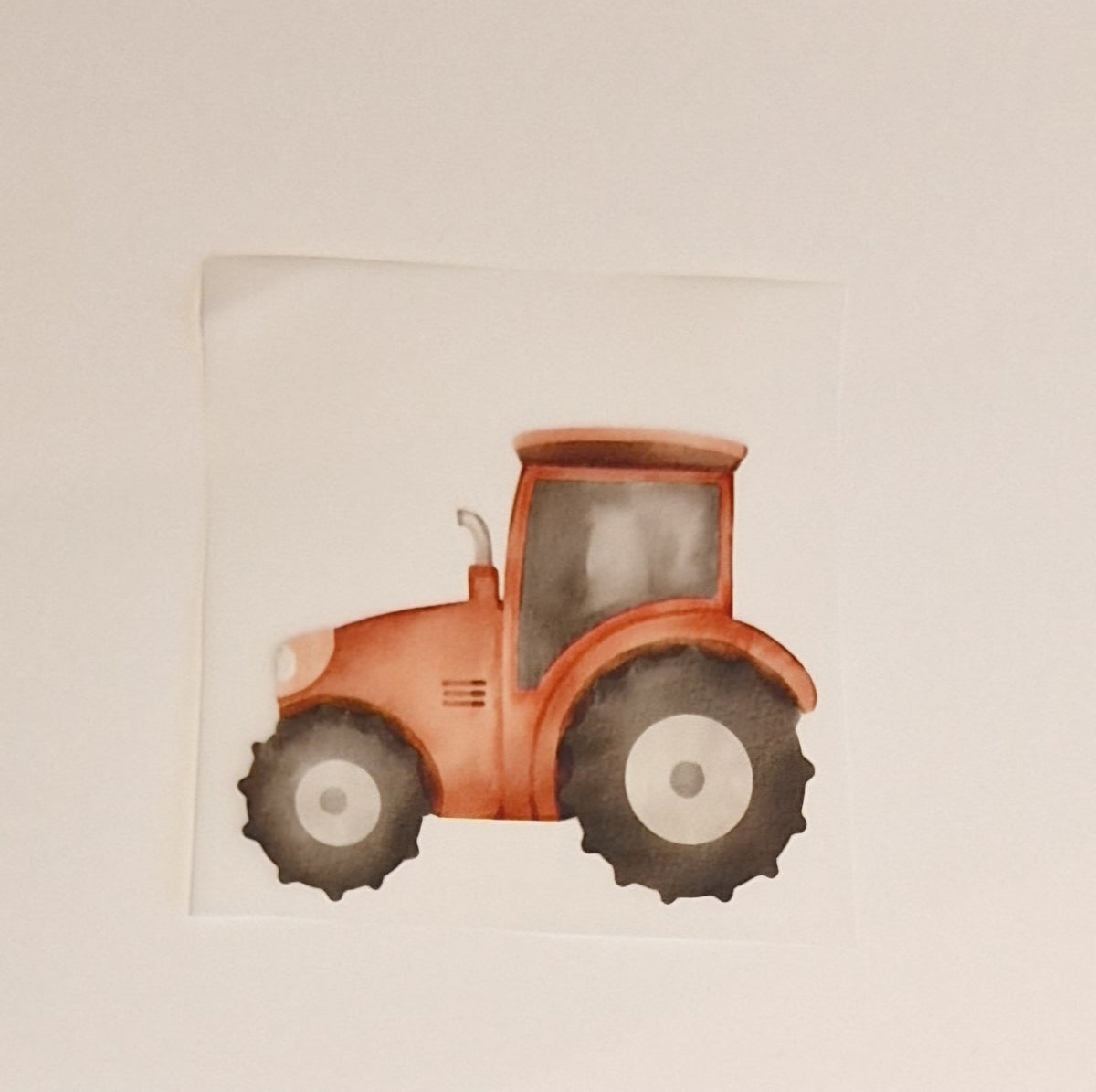 Bügelbild roter Traktor