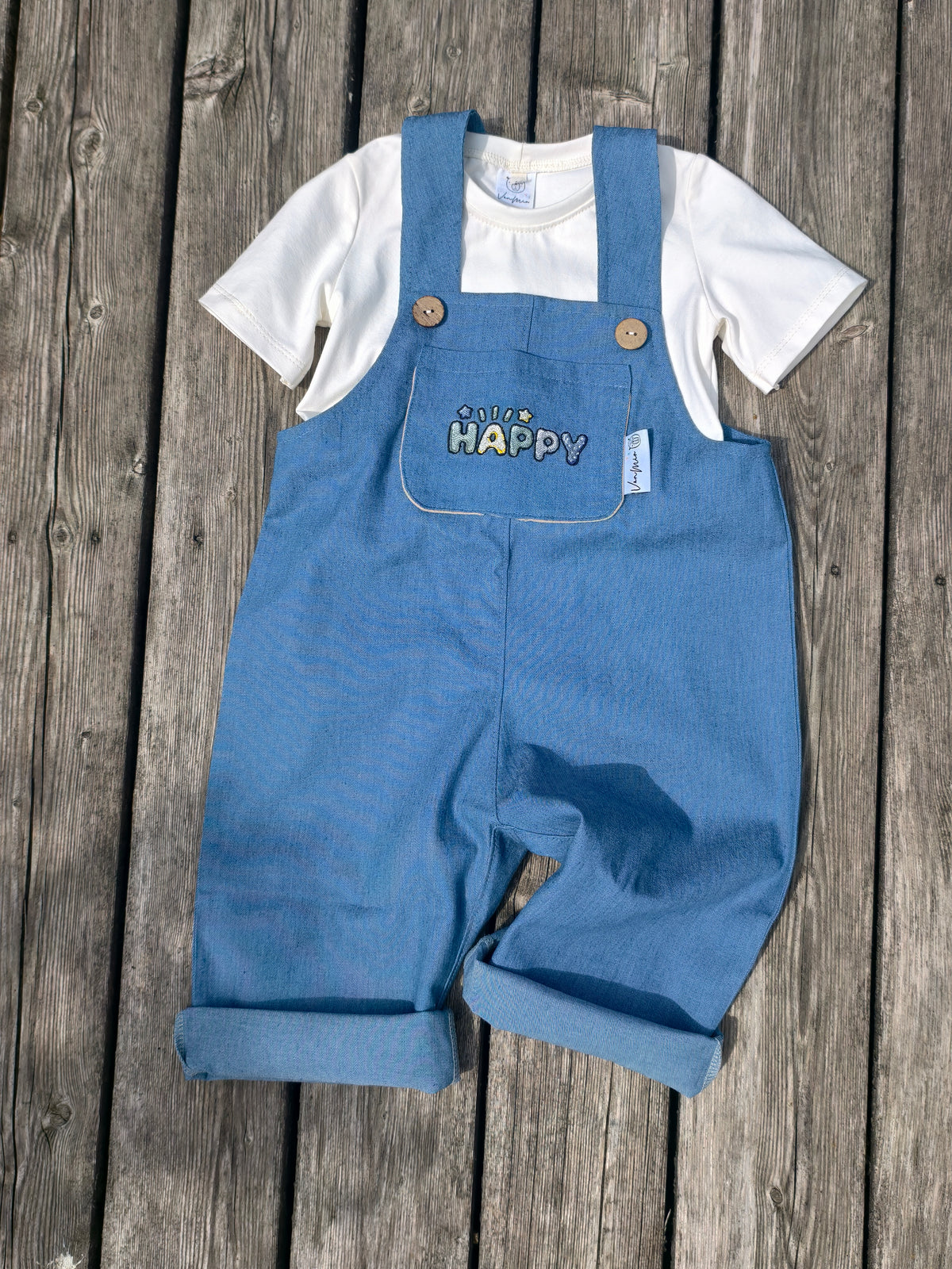 Latzhose "Happy", blau