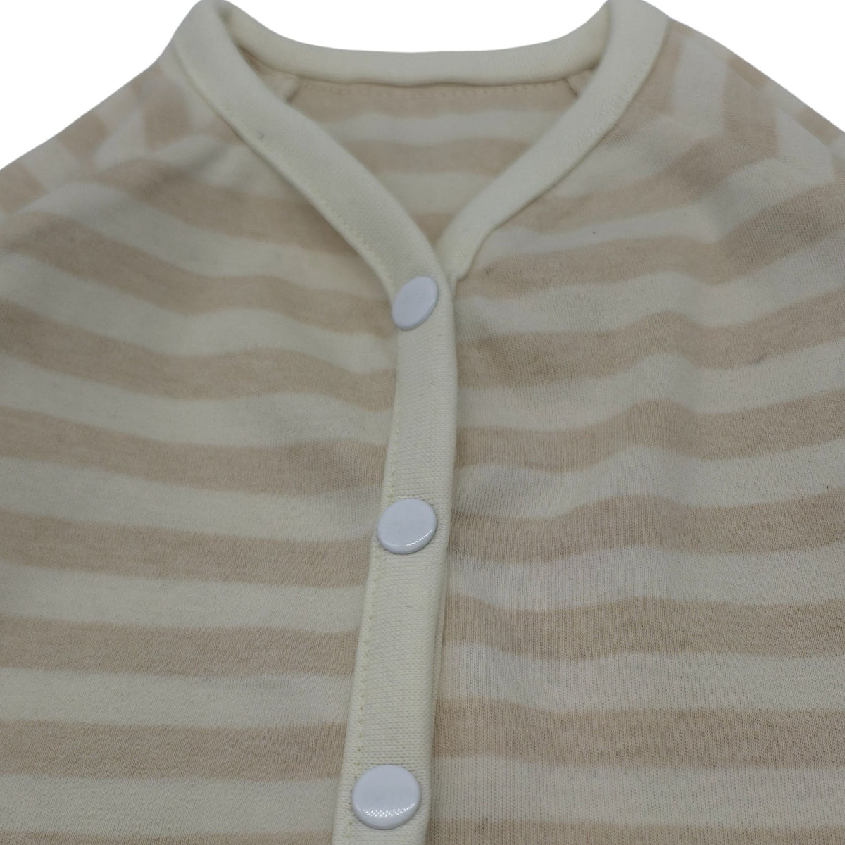 Baby Weste, beige - weiß gestreift