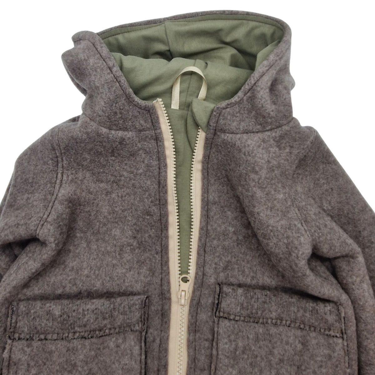 Jacke, Merinofleece, beige