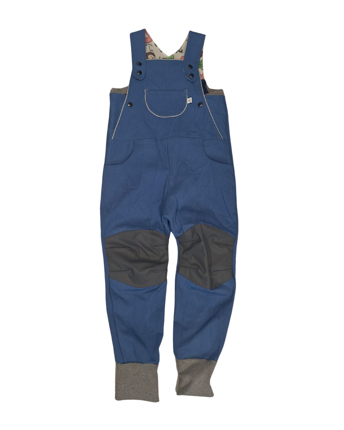 Quatsch-Matsch-Hose blau, dunkelgraue Knie