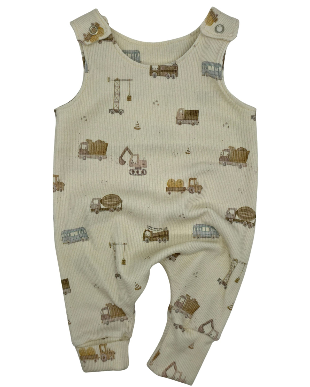 Strampler Baufahrzeuge, beige