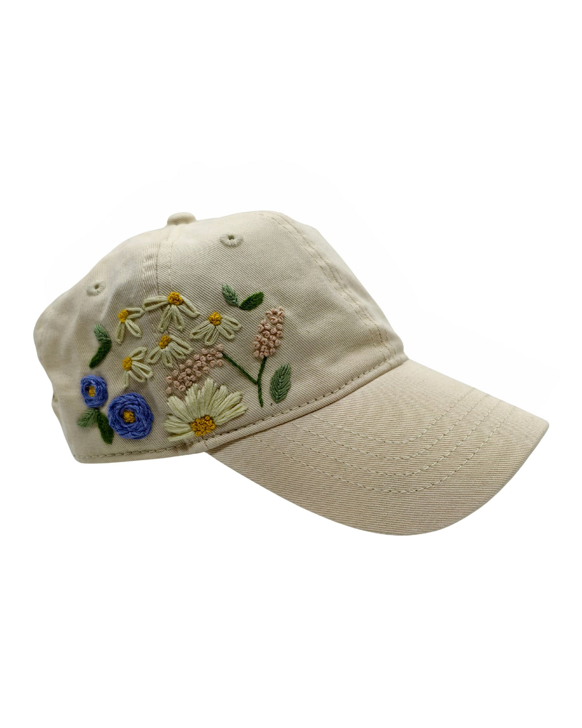 Kappe bestickt, beige