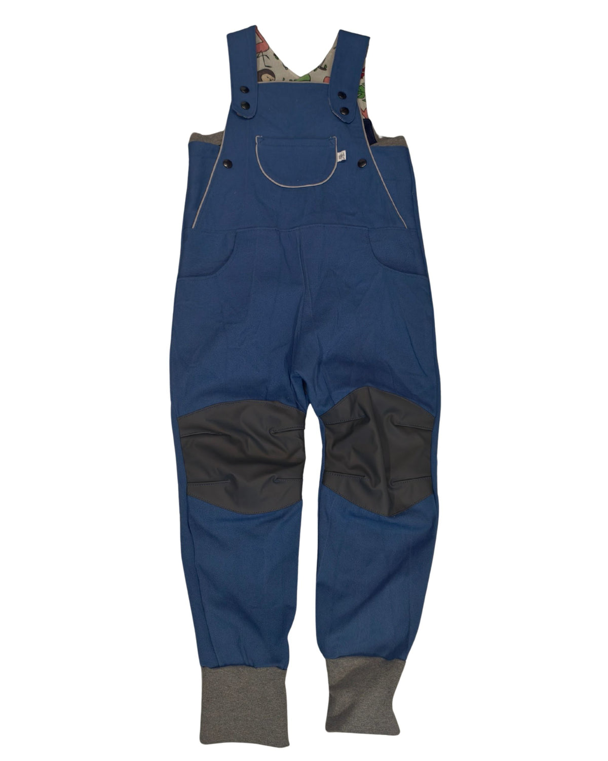 Quatsch-Matsch-Hose blau, dunkelgraue Knie