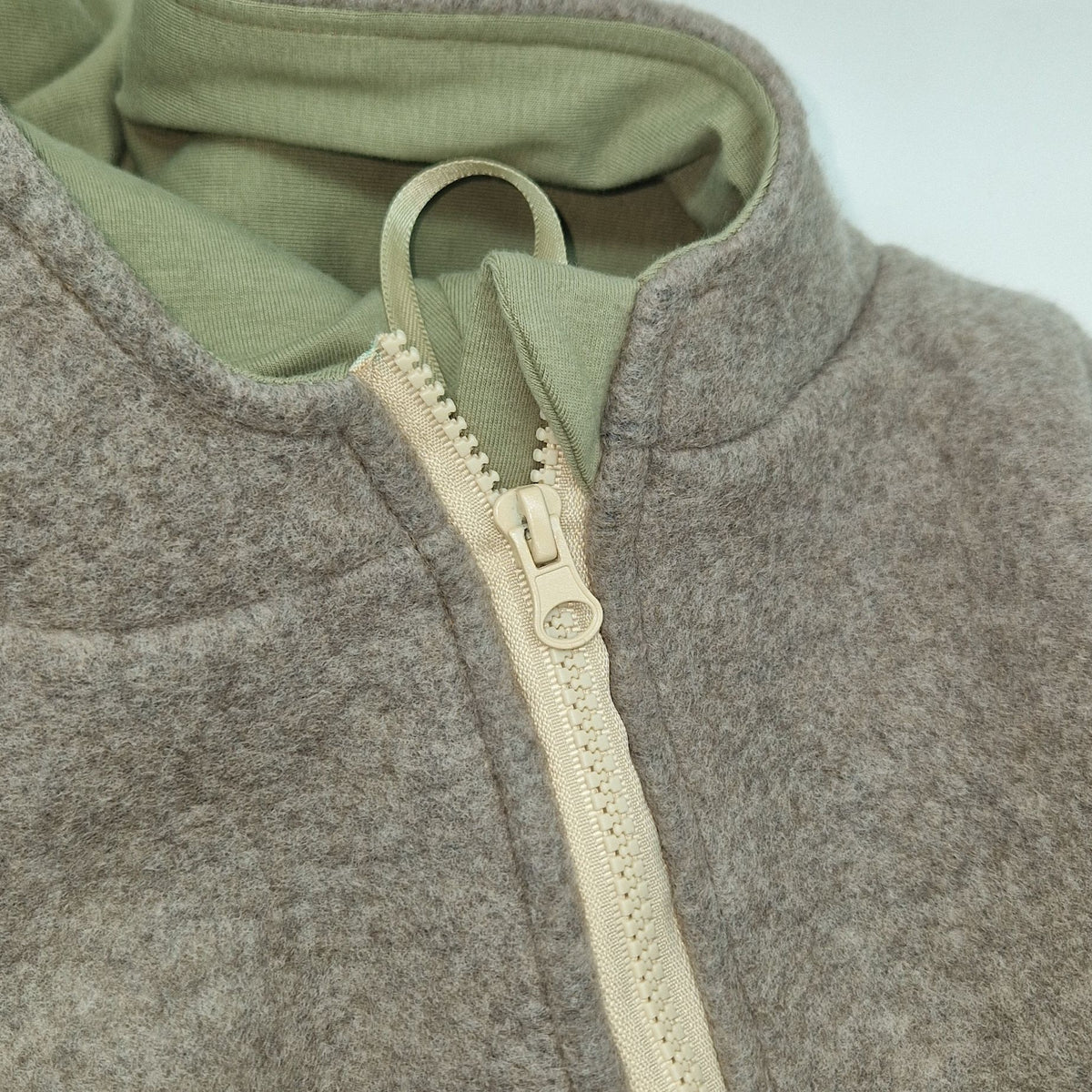 Jacke, Merinofleece, beige