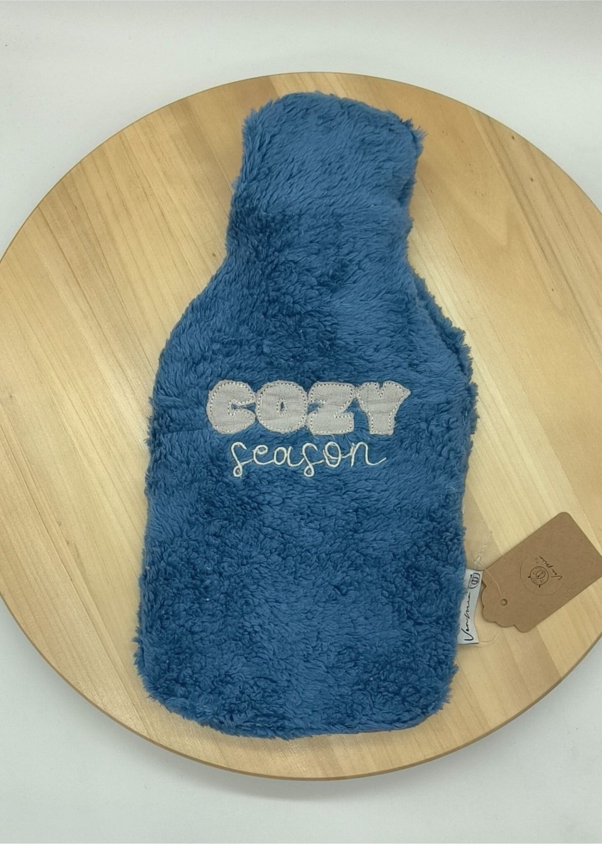 Hülle für Wärmflasche aus Naturkautschuk - blau - cozy