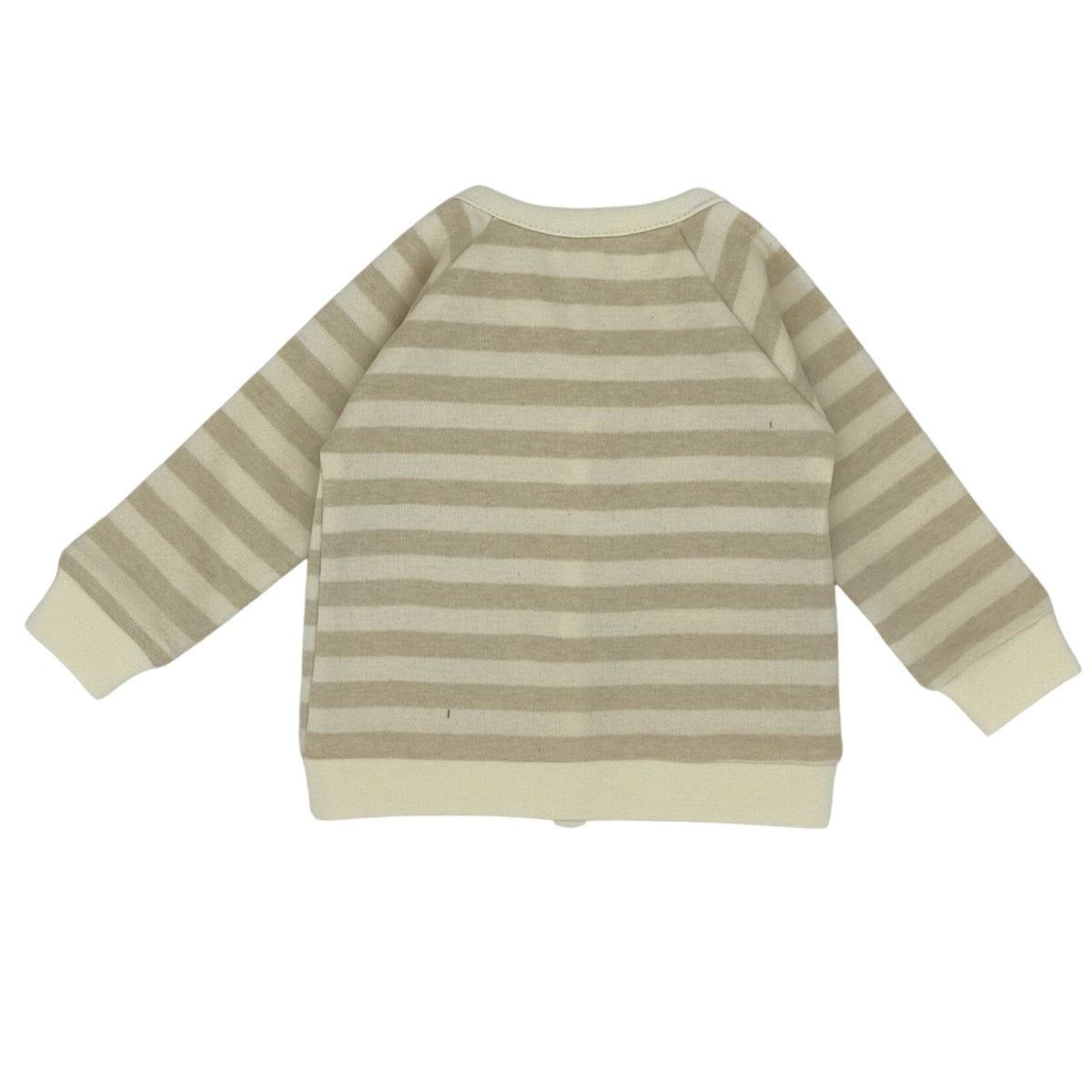 Baby Weste, beige - weiß gestreift