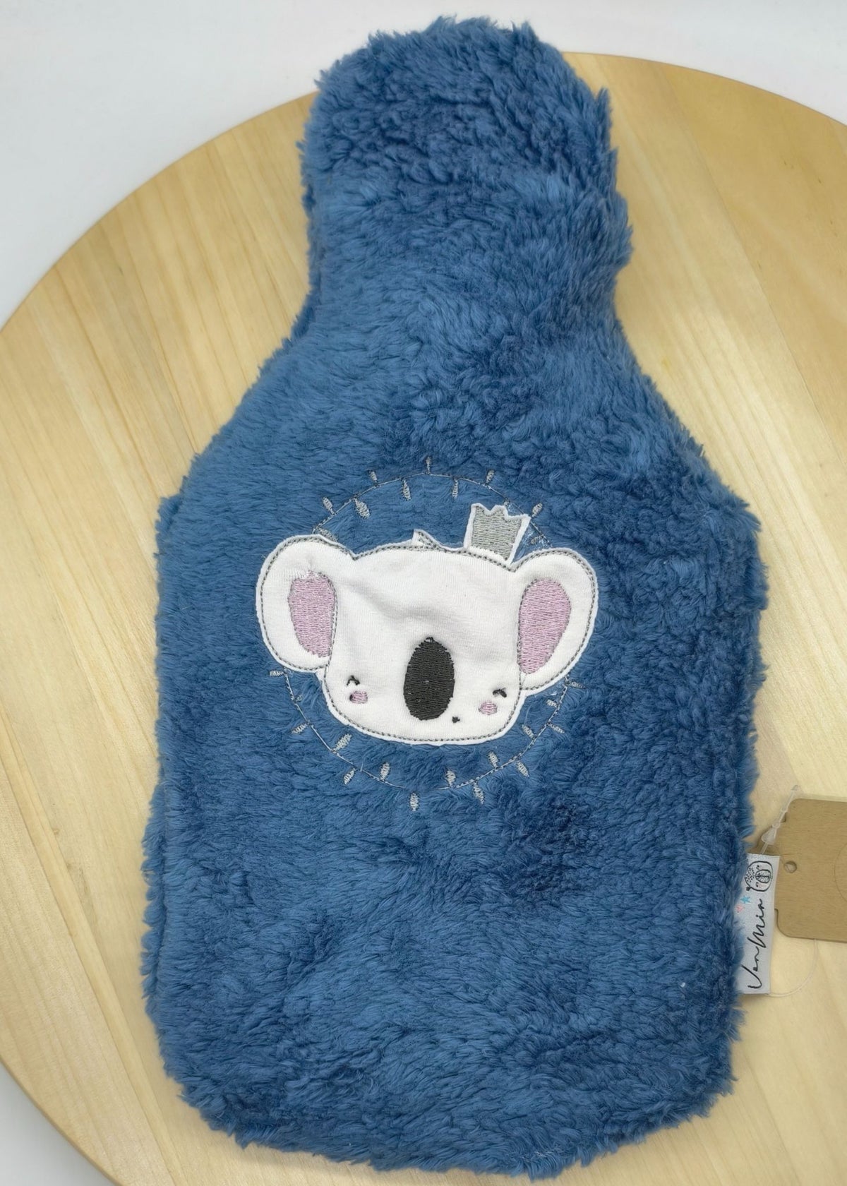 Hülle für Wärmflasche aus Naturkautschuk - blau - Koala