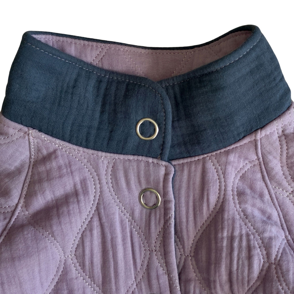 Jacke gefüttert, Übergang, Steppjacke aus Musselin, flieder
