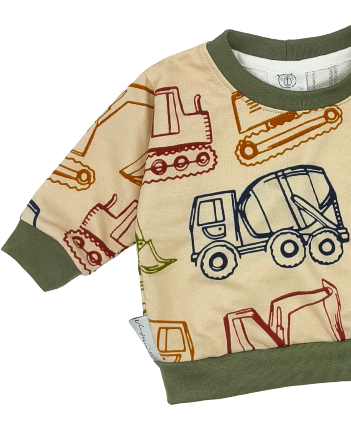 Sweater hellbraun, Baufahrzeuge